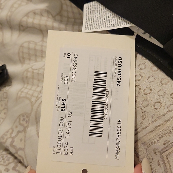 Max mara eles black skirt nwt size 10 - Picture 1 of 4